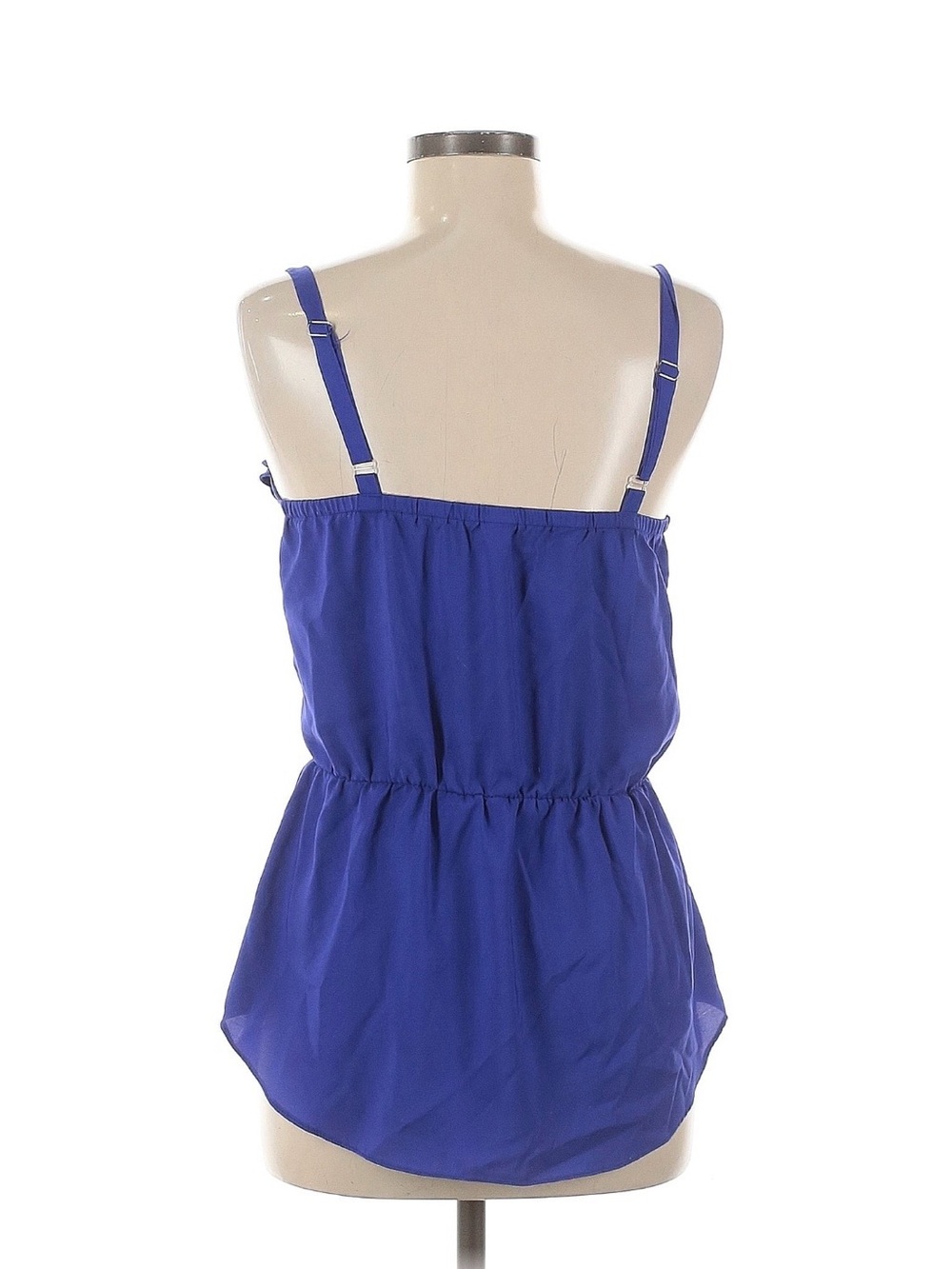 Ruffle-Front Royal Blue Camisole Top - Picture 2 of 4